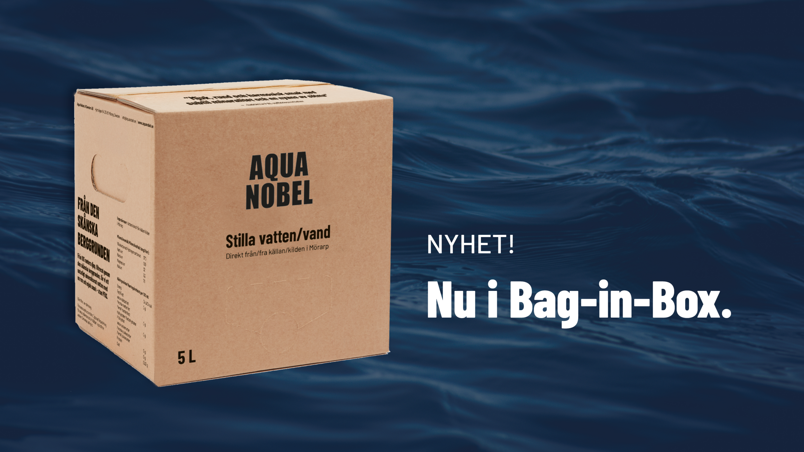 Aqua Nobels beredskapsvatten i 5-liters Bag-in-Box